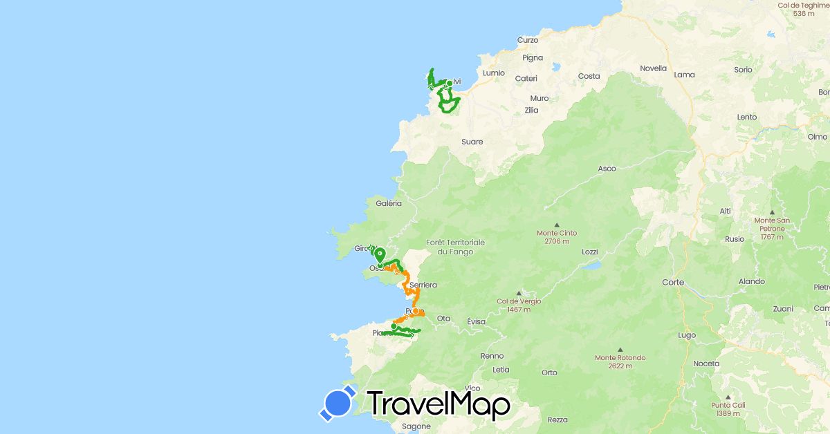 TravelMap itinerary: driving, walking, transfers in France (Europe)