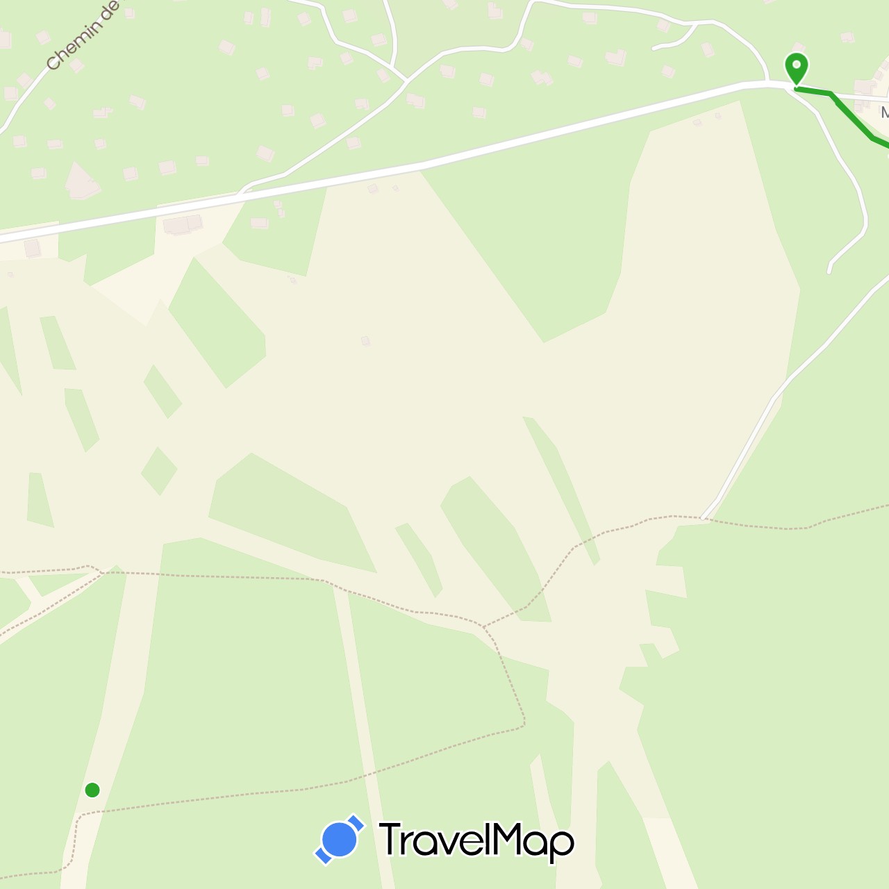 TravelMap itinerary: driving, walking in France (Europe)