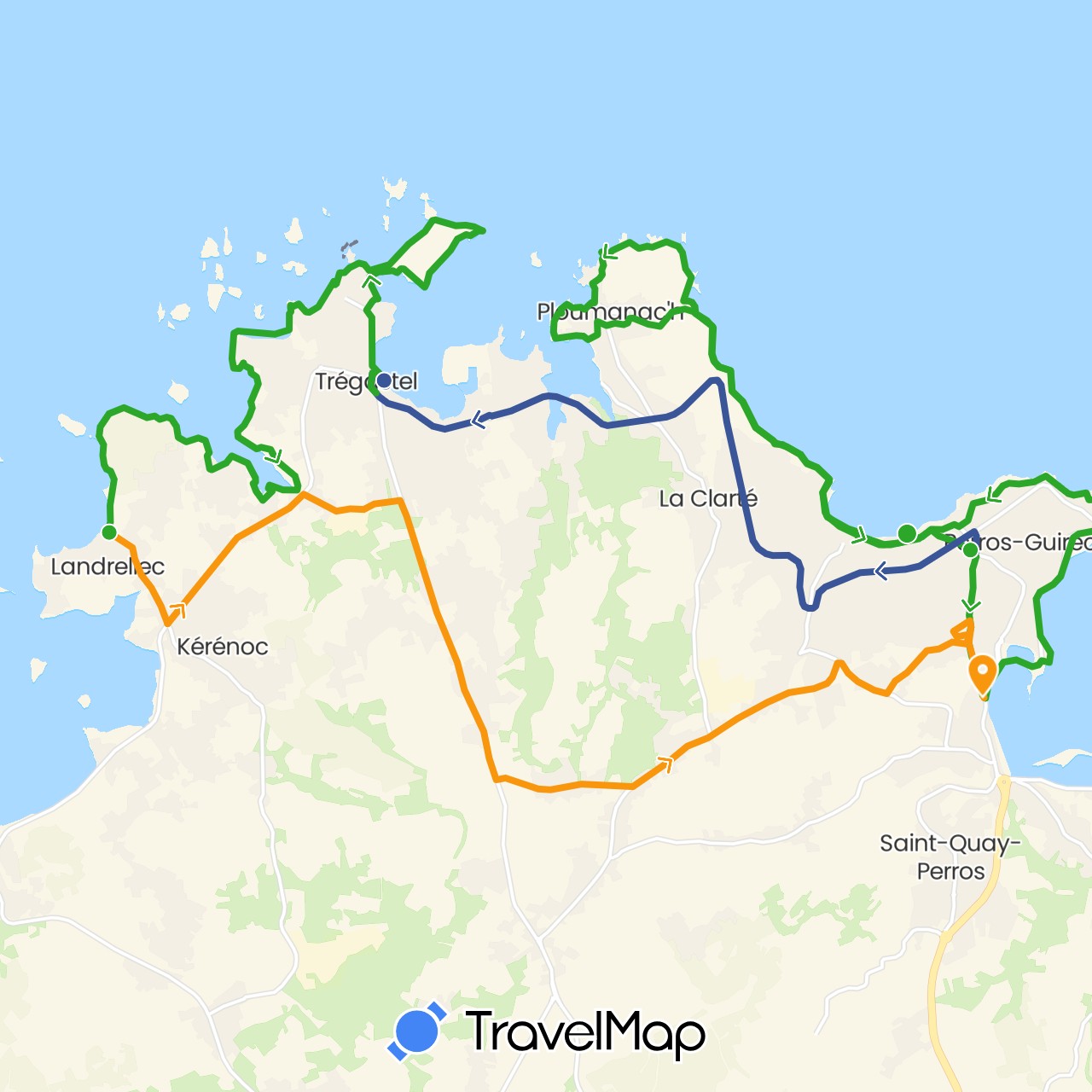TravelMap itinerary: driving, walking, transfers, bus in France (Europe)